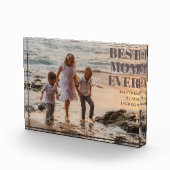 Modern Brown Kids Names Mother Best Mom Ever フォトブロック (右)
