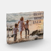 Modern Brown Kids Names Mother Best Mom Ever フォトブロック (左)