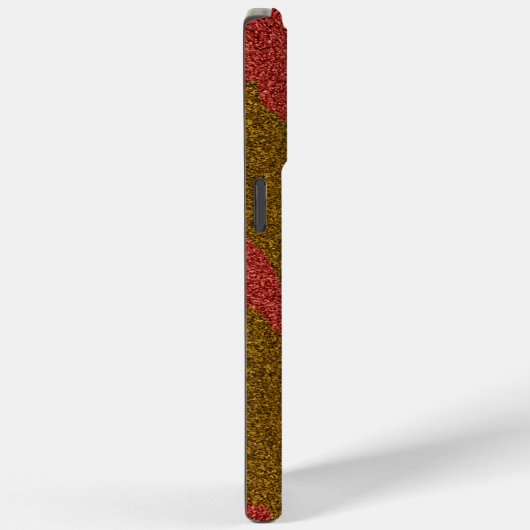 Modern  Brown &Pink Glitter Personalized Name Case-Mate iPhoneケース (裏面 / 右)