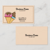 Modern Brown Sprinkles Ice Cream and Confectionery 名刺 (正面/裏面)