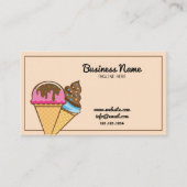 Modern Brown Sprinkles Ice Cream and Confectionery 名刺 (正面)
