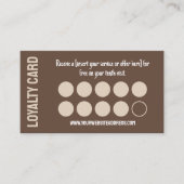 Modern Brown Tan Ten Visits Loyalty Punch Card ロイヤリティカード (正面)