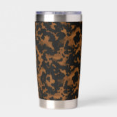 Modern Brown Tortoise Shell Stylish 保温保冷タンブラー (背面)