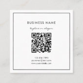 Modern Brown Watercolor Abstract QRCode Thank You スクエア名刺 (裏面)