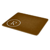 modern Brown  &White Monogram Cutting Board カッティングボード (角)