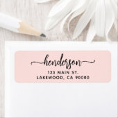 Modern Brush Handwritten Return Address ラベル (インサイチュ)
