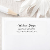 Modern Brush Handwritten Return Address Label ラベル (インサイチュ)