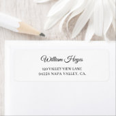 Modern Brush Handwritten Return Address Label ラベル (インサイチュ)