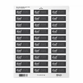 Modern Brush Script Graduation Return Address ラベル (フルシート)