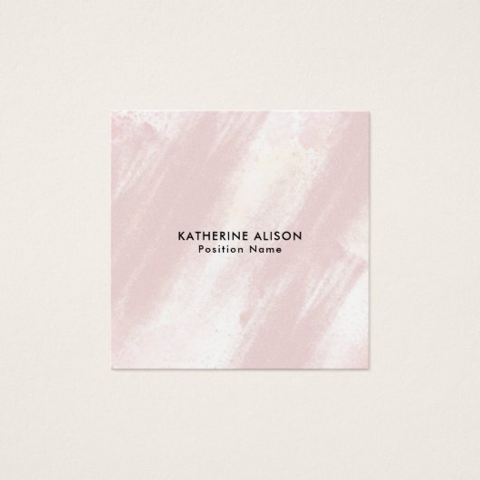  Modern Brush Stroke texture Square Business Card (正面)