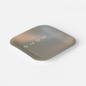 Modern Brushed Metal Custom Happy New Year Party ペーパープレート (傾斜あり)