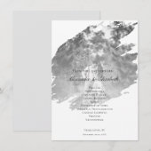 Modern Brushstroke Photo Wedding | White Program (正面/裏面)