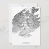Modern Brushstroke Photo Wedding | White Program (正面)