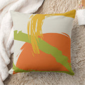 Modern Brushstrokes - Orange, Green & Yellow クッション (ブランケット)