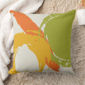 Modern Brushstrokes - Orange, Green & Yellow クッション (ブランケット)