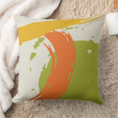 Modern Brushstrokes - Orange, Green & Yellow クッション (ブランケット)