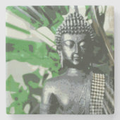 Modern Buddha Meditation Zen Decor ストーンコースター (正面)