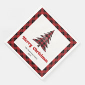 Modern buffalo tree napkins personalized holiday (コーナー)
