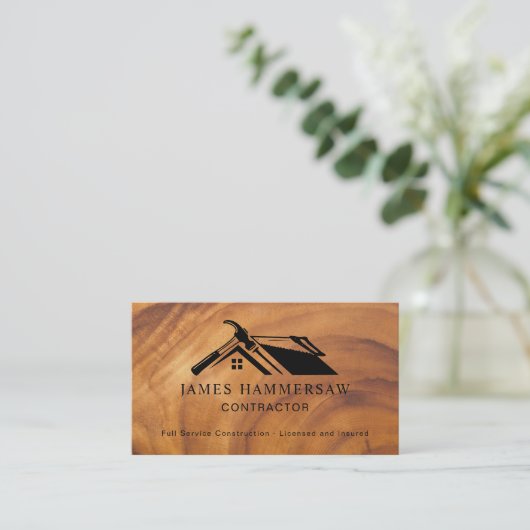 Modern Building Construction Contractor 名刺 (スタンド正面)