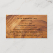 Modern Building Construction Contractor 名刺 (裏面)