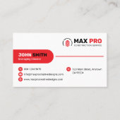 Modern Building & Construction, Contractor White 名刺 (裏面)