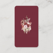 Modern Burgundy & Blush Wedding Details  エンクロージャーカード (裏面)