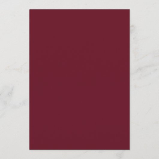 Modern Burgundy Border Wedding メニュー (裏面)
