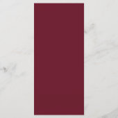 Modern Burgundy Border Wedding メニュー (裏面)