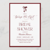 Modern Burgundy Bridal Shower Invitation 招待状 (正面)