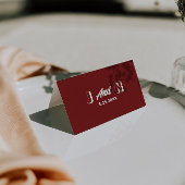 Modern Burgundy Cream Unique Wedding Place Cards テーブルナンバー