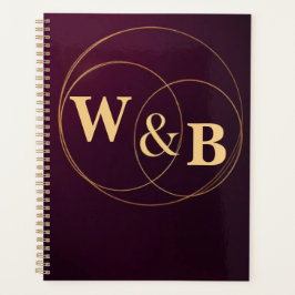 Modern Burgundy Geometric Frame プランナー手帳