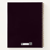 Modern Burgundy Geometric Frame Cover ノートブック (裏面)