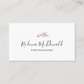 Modern Burgundy Greenery Professional 名刺 (正面)