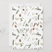 Modern Burgundy Merry Christmas Typography 5 Photo シーズンカード (裏面)