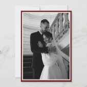 Modern Burgundy Old Money Wedding Save The Date セーブザデート (裏面)