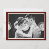 Modern Burgundy QR Code Wedding Thank You Card 招待状 (裏面)