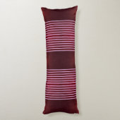 Modern Burgundy Reptile Skin & Stripe  ボディピロー (裏面 (縦))