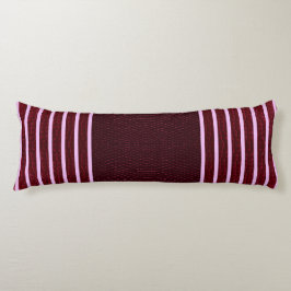 Modern Burgundy Reptile Skin & Stripe  ボディピロー