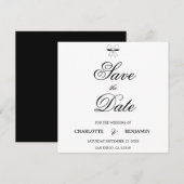 Modern Burgundy Script Ivory Bow Chic Wedding Card (正面/裏面)