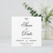 Modern Burgundy Script Ivory Bow Chic Wedding Card (スタンド正面)