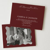 Modern Burgundy Wedding  招待状