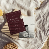 Modern Burgundy Wedding Invitation 招待状