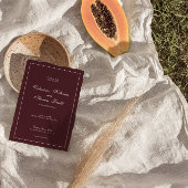 Modern Burgundy Wedding Invitation 招待状