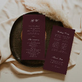 Modern Burgundy Wedding Program プログラム