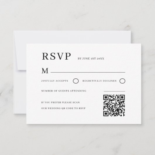 Modern Burgundy Wedding RSVP (裏面)