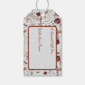 Modern Burgundy Wildflowers | Elegant Boho Floral ギフトタグ (正面)