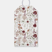 Modern Burgundy Wildflowers | Elegant Boho Floral ギフトタグ (裏面)
