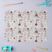 Modern Burgundy Wildflowers | Elegant Boho Floral  薄葉紙 (クラフト)