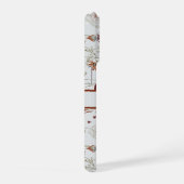 Modern Burgundy Wildflowers | Elegant Boho Floral iPhoneケース (右側面)