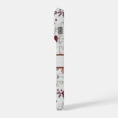 Modern Burgundy Wildflowers | Elegant Boho Floral iPhoneケース (左側面)